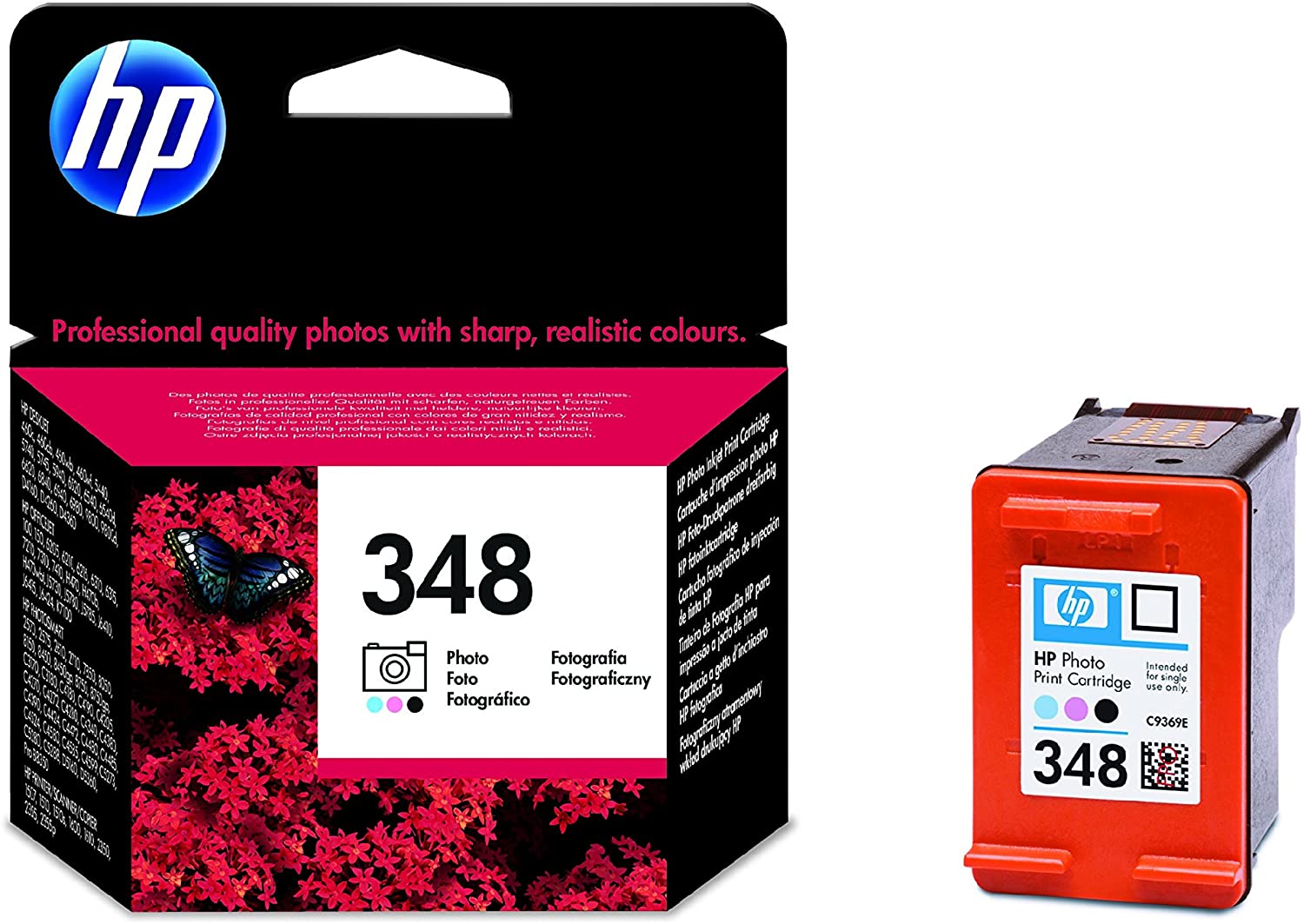 C9369EE CARTUCCIA INCHIOSTRO FOTOGRAFICO CIANO CHIARO/MAGENTA CHIARO/NERO N348 (130PG) 1PZ