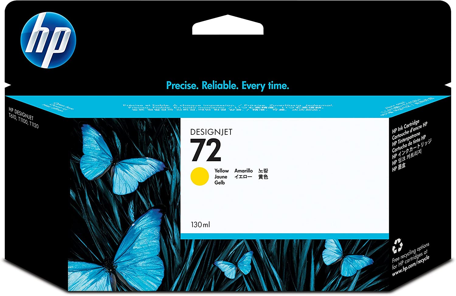 C9373A CARTUCCIA INCHIOSTRO GIALLO N72 (130ML) 1PZ